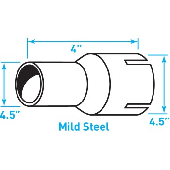 Truck Exhaust Coupler Single 16g, Mild Steel - 4.5"